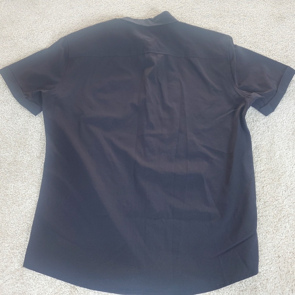 APT. 9 Men's Button Up Shirt Size M SLIM Black Short Sleeve NWTGS - Picture 2 of 11